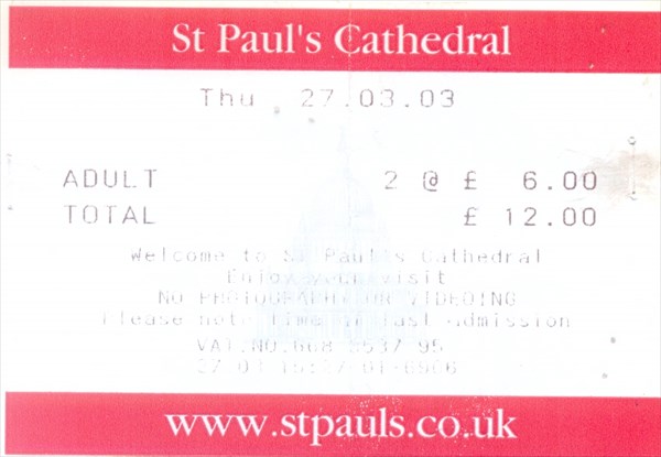 033-Билет в собор святого Павла